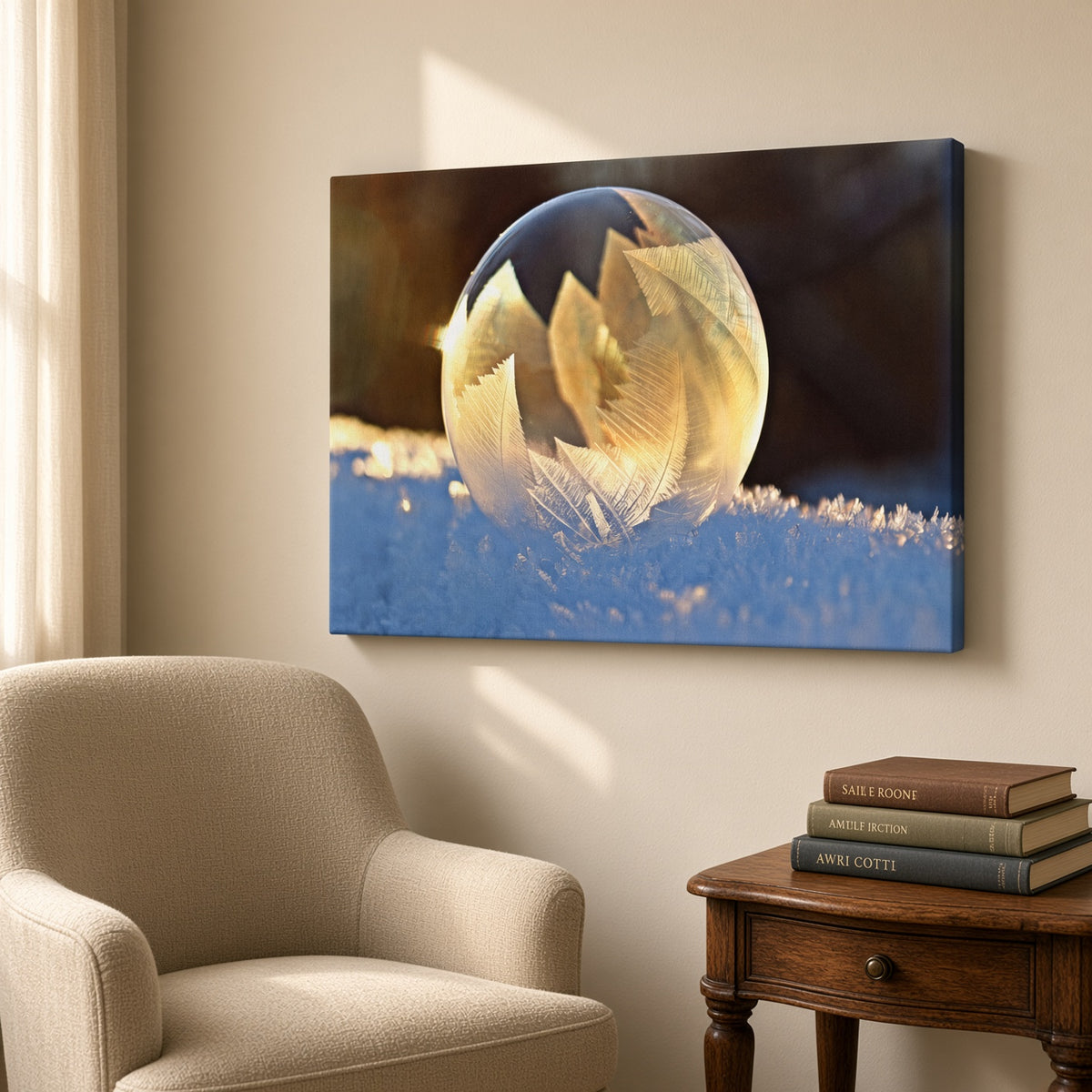 Frozen Soap Bubble